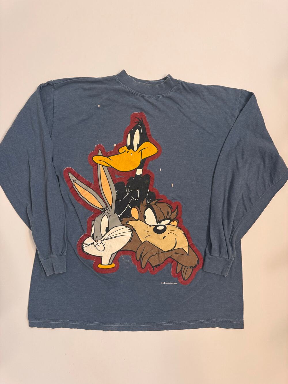 Vintage 1994 Warner Bros Daffy/Taz/Bugs Bunny Long Sleeve T-Shirt No Tag